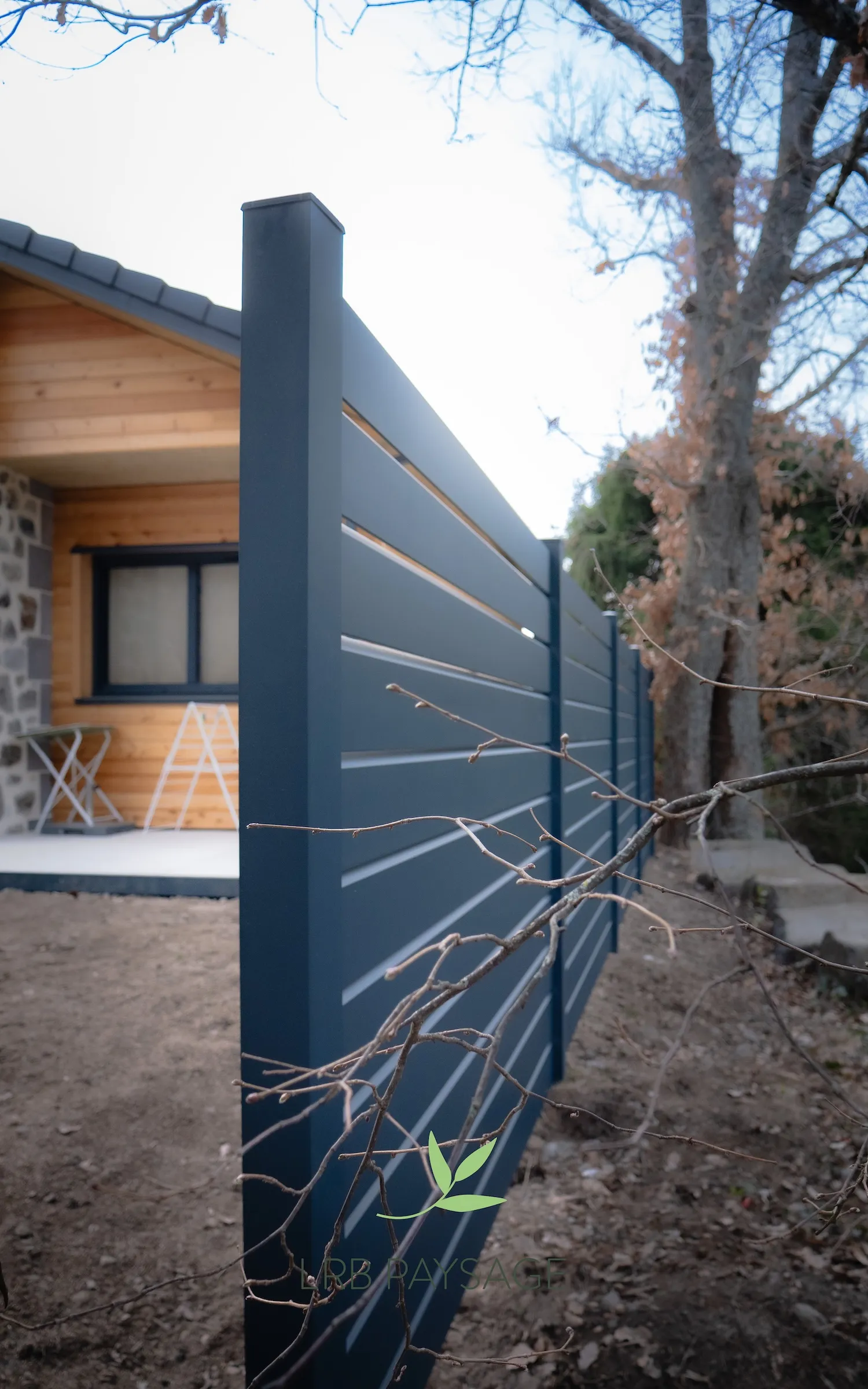 Aménagement jardin cloture dallage terrasse gres cerame Issoire LRB paysage 10